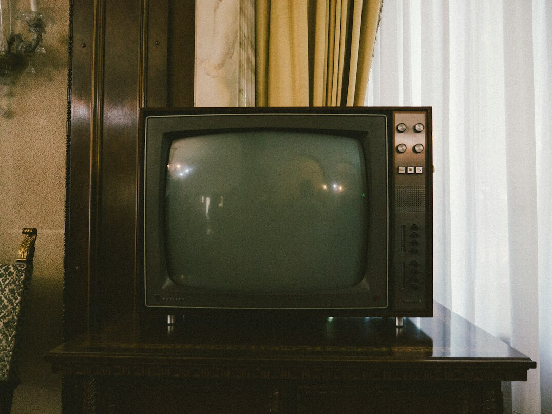 vintage tv watching